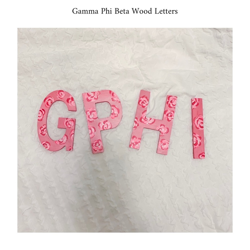 Gamma Phi Beta GPHI wood letters